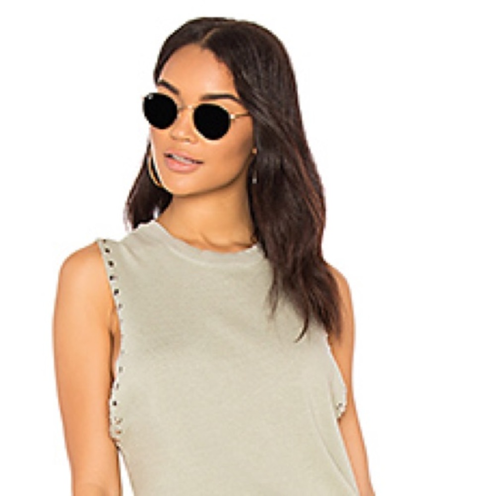 Monrow studded sleeveless sweatshirt